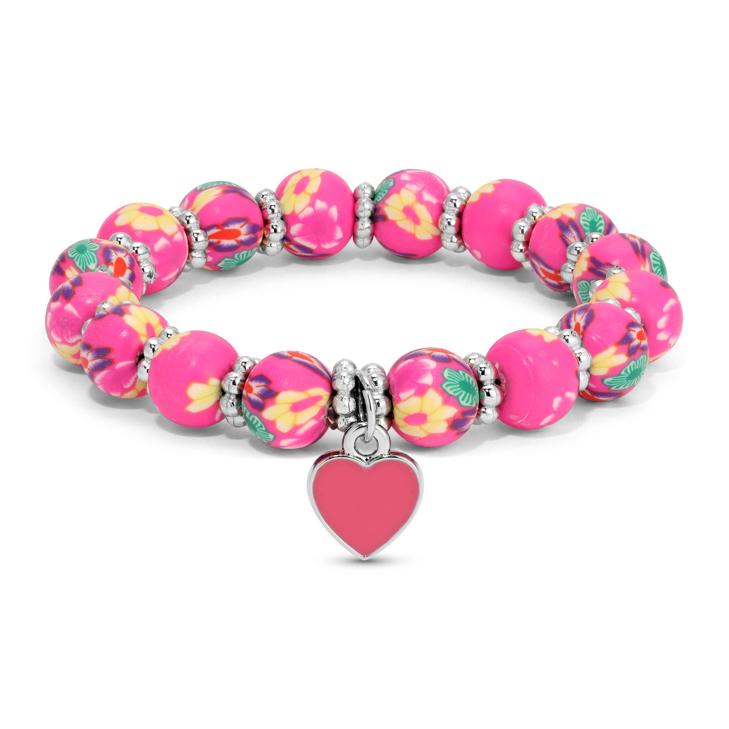 My Fun Colors - Wholesale Beaded Bracelet - Kids - Kids Clay Beaded Stretch Charm Bracelets  |  Fun Styles!1
