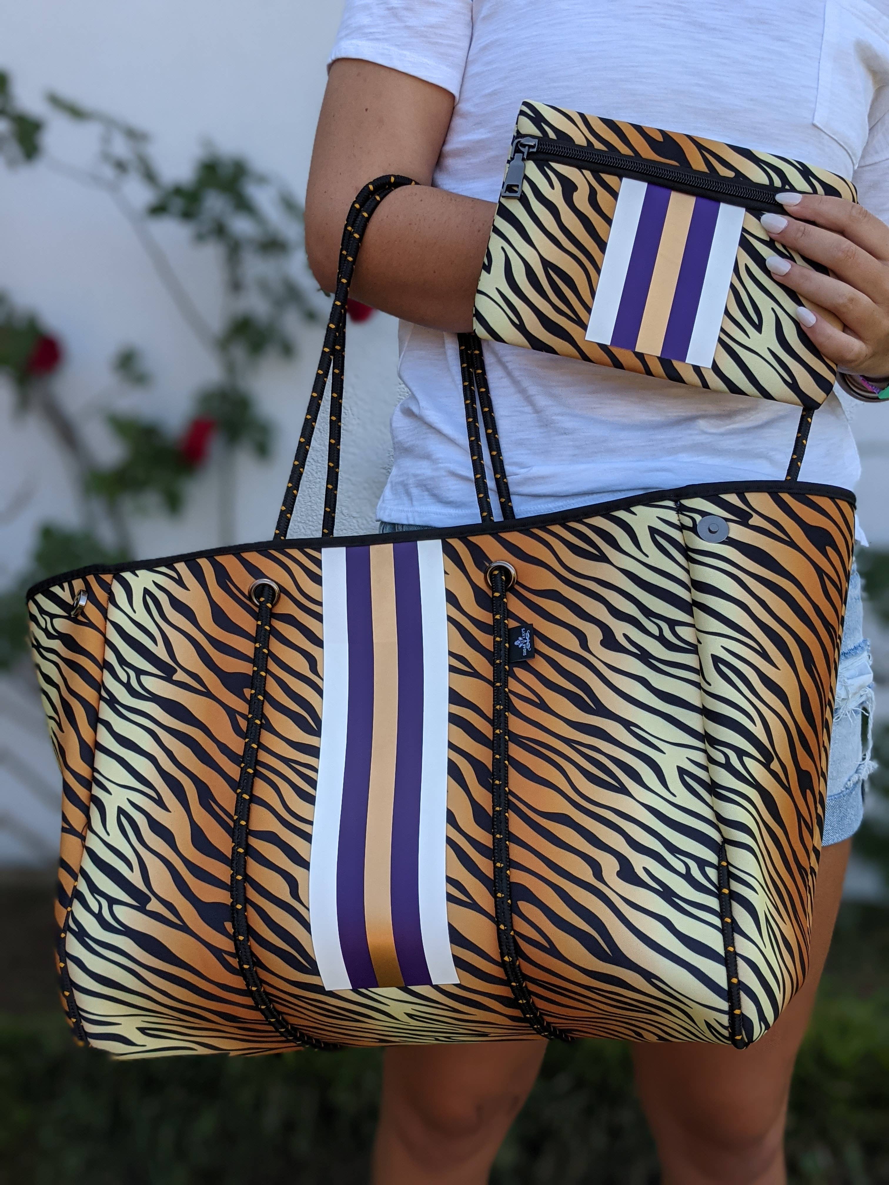 Sugar Lily's - Wholesale Tote Bag - Women's - Sugar Lily's- Neoprene Spirit Collection- Tiger