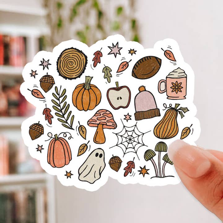Autumn Doodles Sticker for wholesale by Oats & Honey