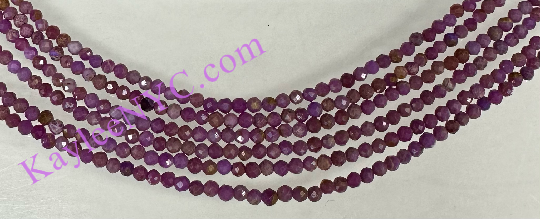 KayleeNYC - Wholesale Beaded/Pearl Necklace - 2mm Natural Phosphosiderite Necklaces Crystals Healing1