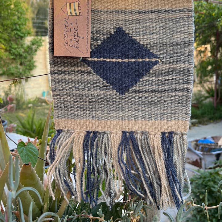 Woven With Hope - Wholesale Tapestry/Textile - Wall Hanging-Blue and Gray7
