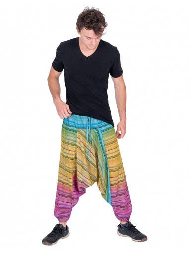 Kimago Look – Engroshandel Bukser - Herre – Hippie Striped Harem Bukser
