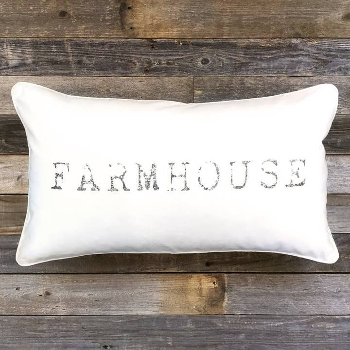 'Farmhouse' Pillow for wholesale by Sweet Gumball Inc.