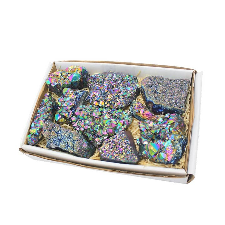Earths Elements Wholesale - Wholesale Spiritual Stone/Crystal - Geode Flat - Rainbow Aura