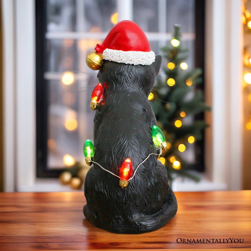 OrnamentallyYou - Wholesale Decorative Figurine - Festive Black Cat with LED Lights Figurine, 7" Home Decor4