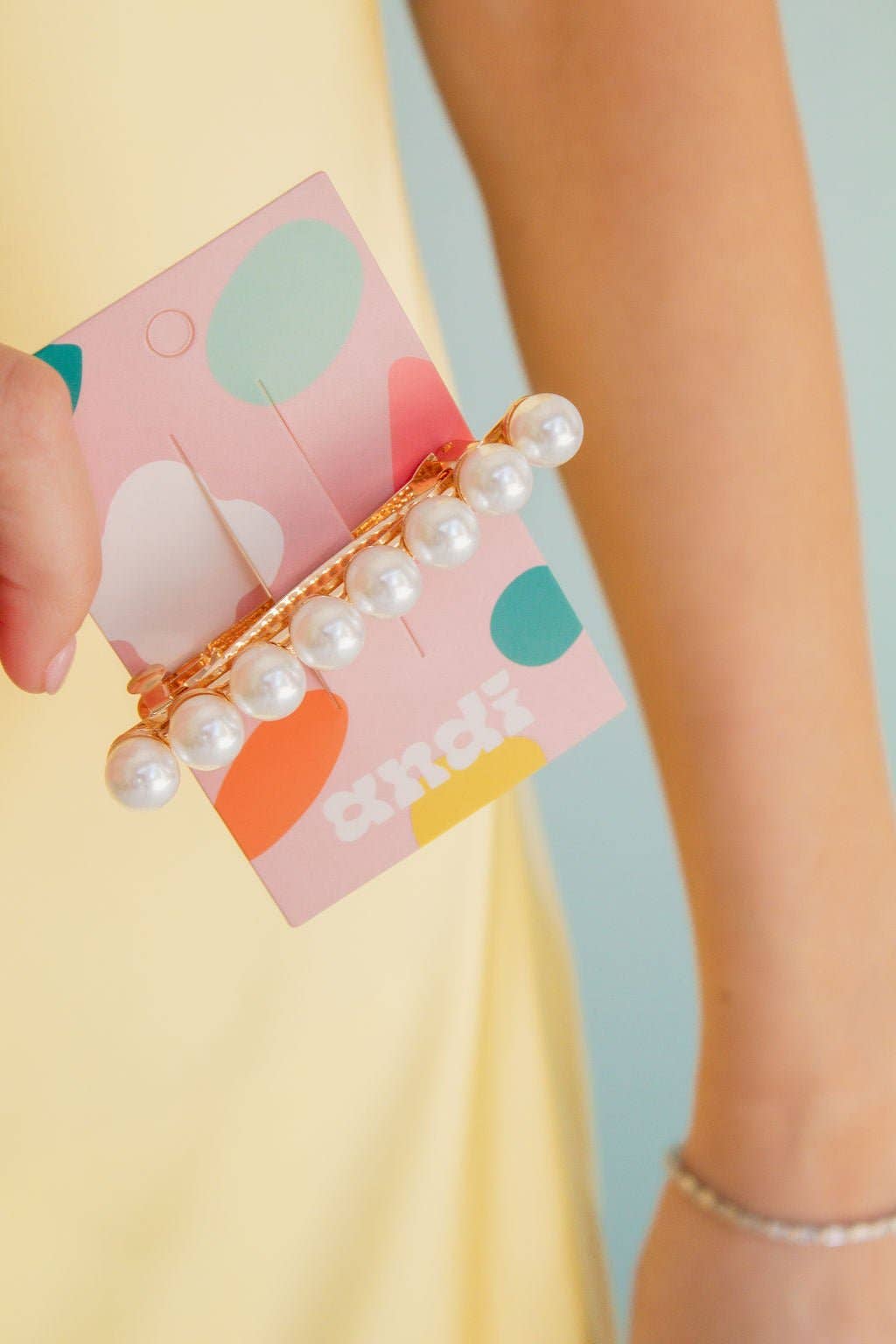 Shop Andi - Vente Barrette – femme - Barrette à perles classique1