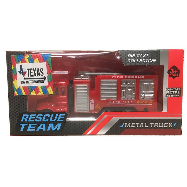 Texas Toy Distribution - Wholesale Toy Car/Truck - Kids - Die-Cast Fire Vehicles in Collector's Box, 3 Styles1