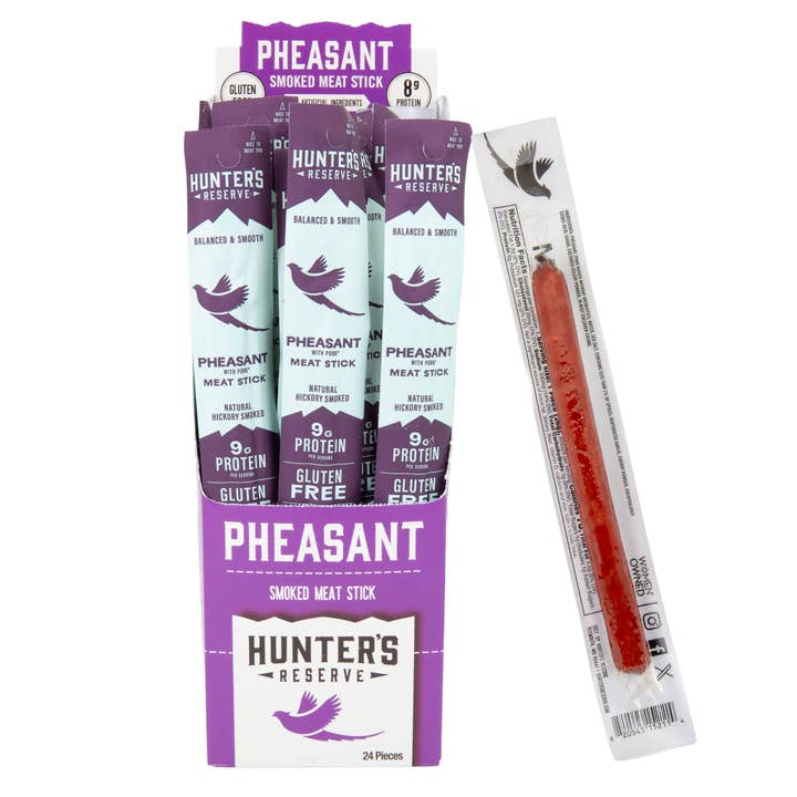 Pheasant Meat Sticks - 24 Pack for wholesale by Hunter's Reserve