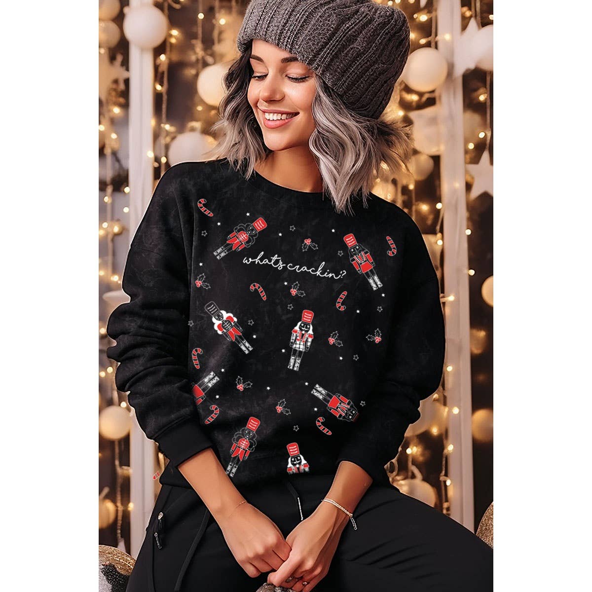 HRTandLUV – Engroshandel Sweatshirt - Dame – HVAD SÅ MINERAL GRAFISK SWEATSHIRT1