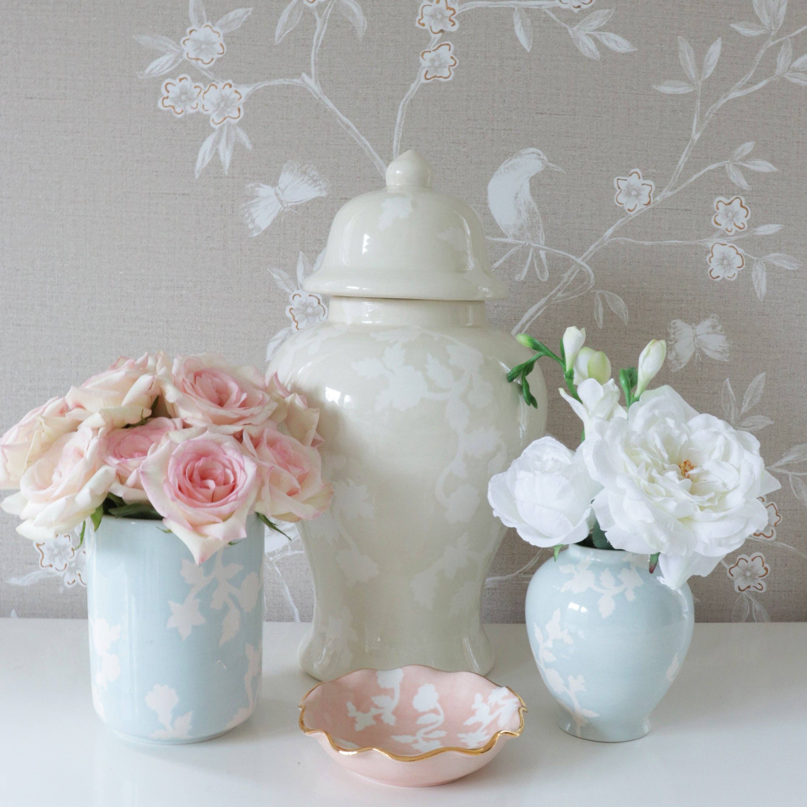 Lo Home | Ruby Clay - Wholesale Decorative Jar - Chinoiserie Dreams Ginger Jars in Hydrangea Light Blue7