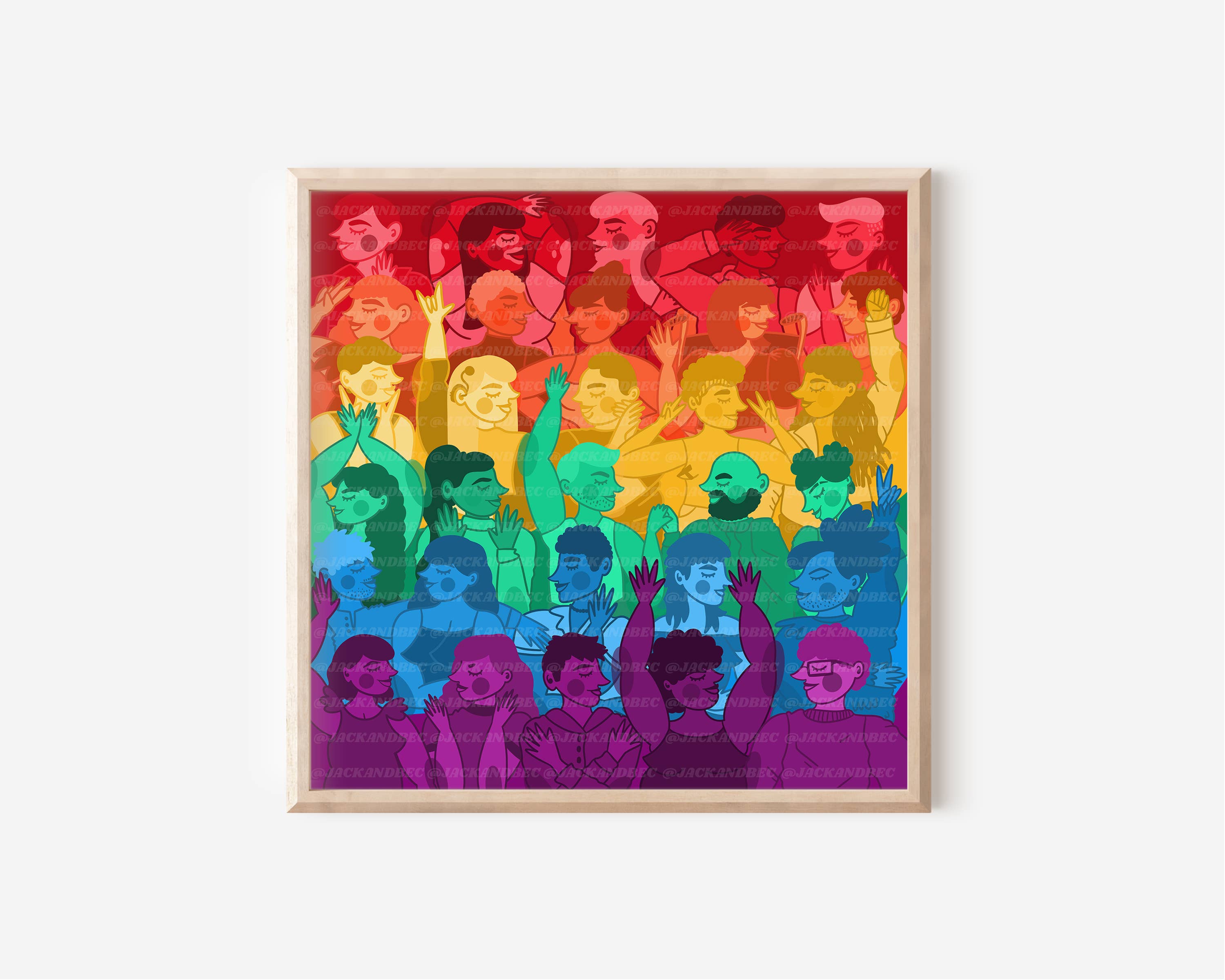 Jack and Bec - Wholesale Art Print - "Pride" Print, LGBTQ Art, Gay Art, Queer Art