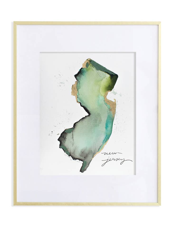 New Jersey 8x10 Art Print on Linen Paper for wholesale by Whitney Winkler