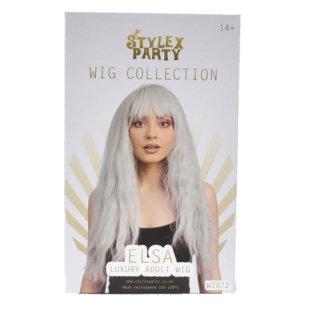 Stylex Party - Vendita all'ingrosso Extension per capelli - Parrucca lunga da donna, color argento, da spiaggia, resistente al calore3
