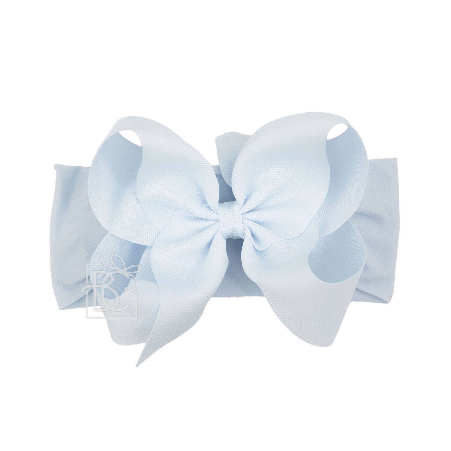 Beyond Creations, LLC - Wholesale Fashion Headband - Kids - WIDE PANTYHOSE HEADBAND W/CLASSIC GROSGRAIN BOW30