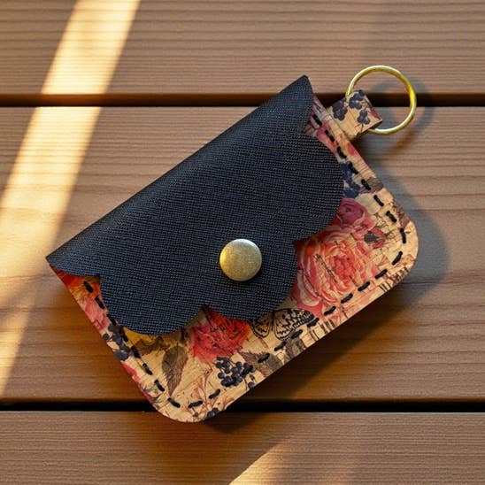 Scallop Charm Pouch - Rose for wholesale by Lizabell Studio