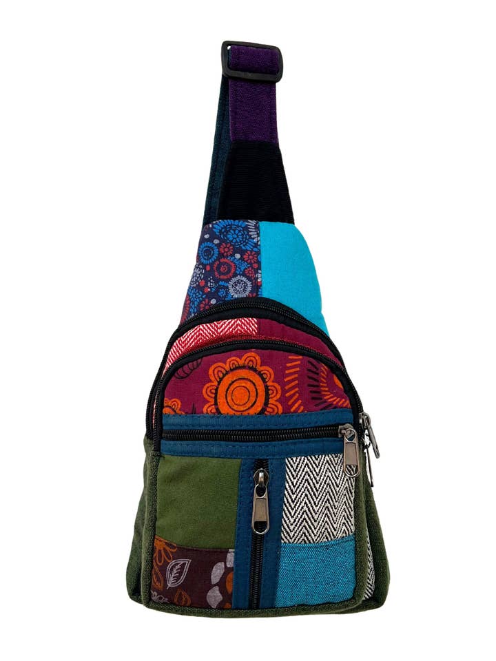 Bolso Bandolera de Algodón Boho Hippie de Retazos Étnicos No Lavado para venta al por mayor de The Collection Royal / Royal Handicrafts