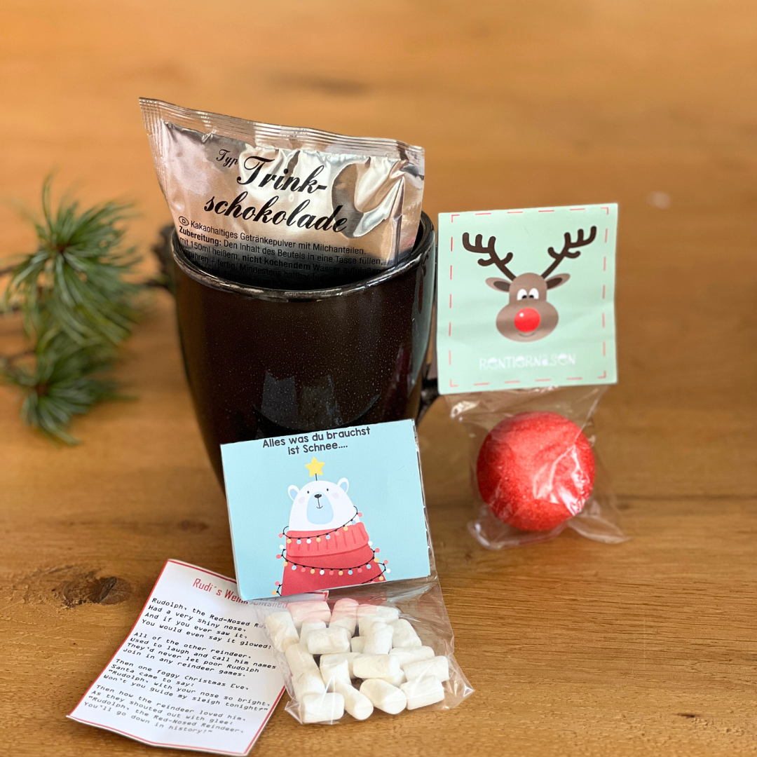 Wunderle GmbH – wholesale Varm chokladmix/-kit – Rudi renburk med dryckeschoklad och marshmellows1