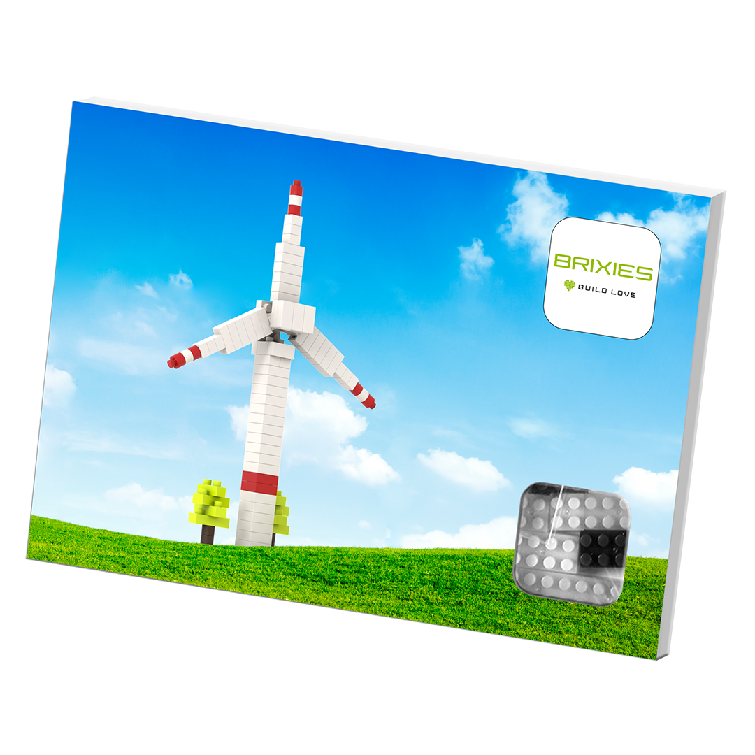 Brixies - Wholesale Build-a-Toy - Kids - BRIXIES Postcard Wind Turbine3