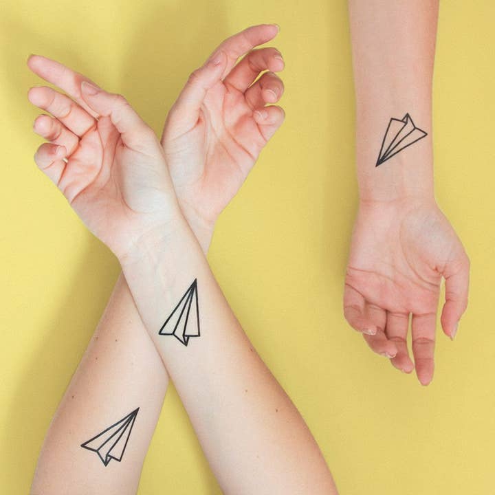 Tattoonie - Wholesale Temporary Tattoo - THE PAPER PLANE Tattoo (Pack of 2)