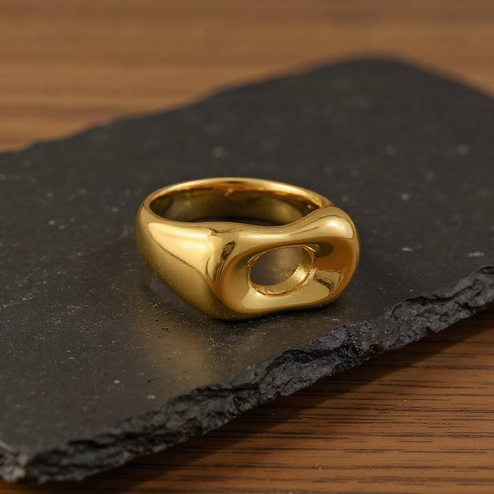 Revelari - Wholesale Cocktail/Statement Ring - Abstract Hollow Dome Stainless Steel Ring3