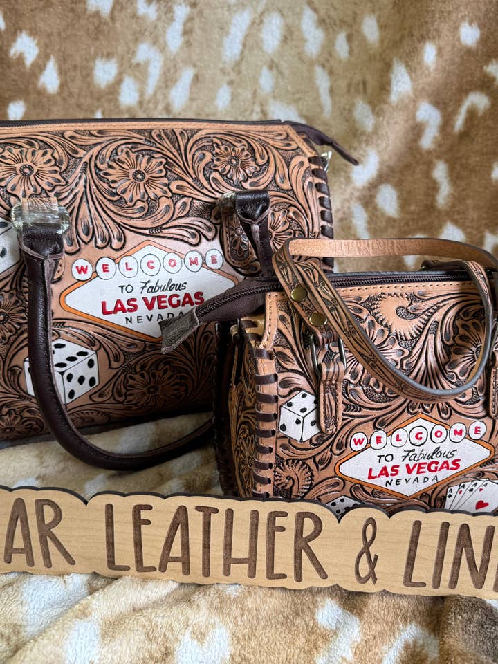 Las Vegas Tooled Leather Speedy Purse for wholesale by Broads Market