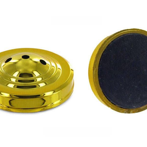 3-Hole Gold Desktop Flag Stand for 4x6 inch flag (Weighted) for wholesale by Flags Importer