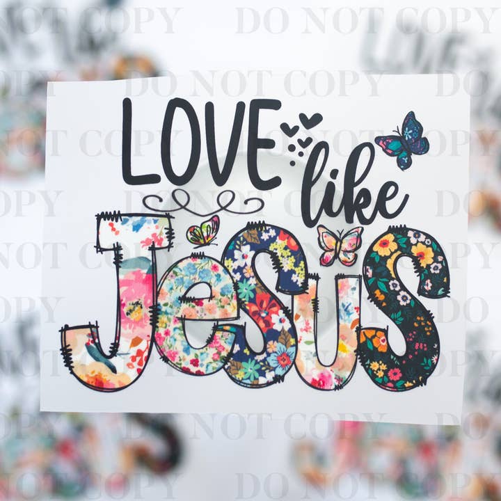 Trasferimento DTF Love Jesus per la vendita all'ingrosso da parte di tee and shirts