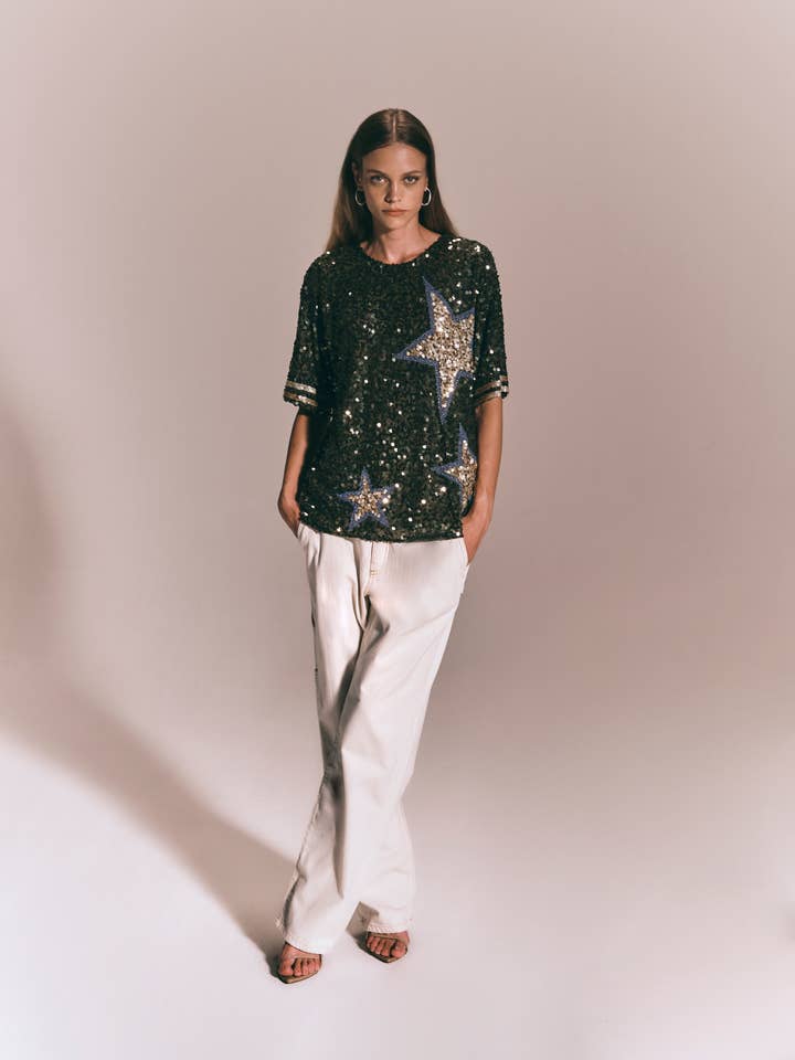 CHEMISE ÉTOILES PAILLETTES COMPLÈTES pour la vente par Echo srl