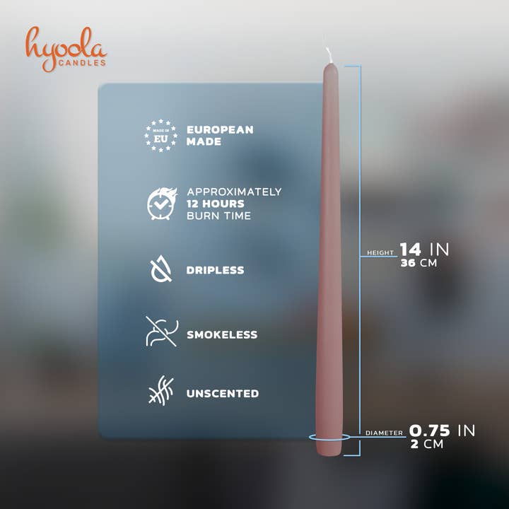 Hyoola Candles - Wholesale Tapered Candle/Candlestick - Lavender Taper Candles - 14 Inch - 12 Pack3