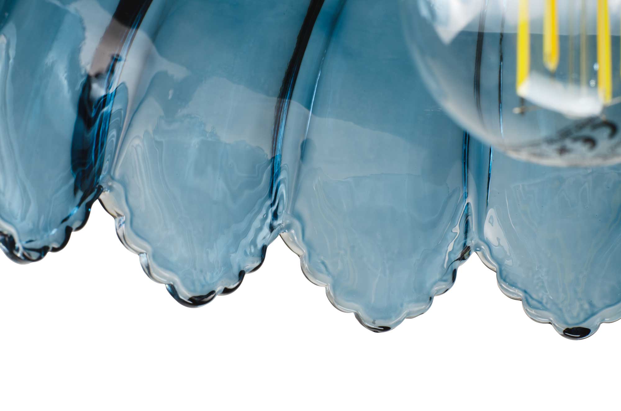 C-Création - Wholesale Chandelier/Hanging Light - Retro-style colored glass pendant Petal22