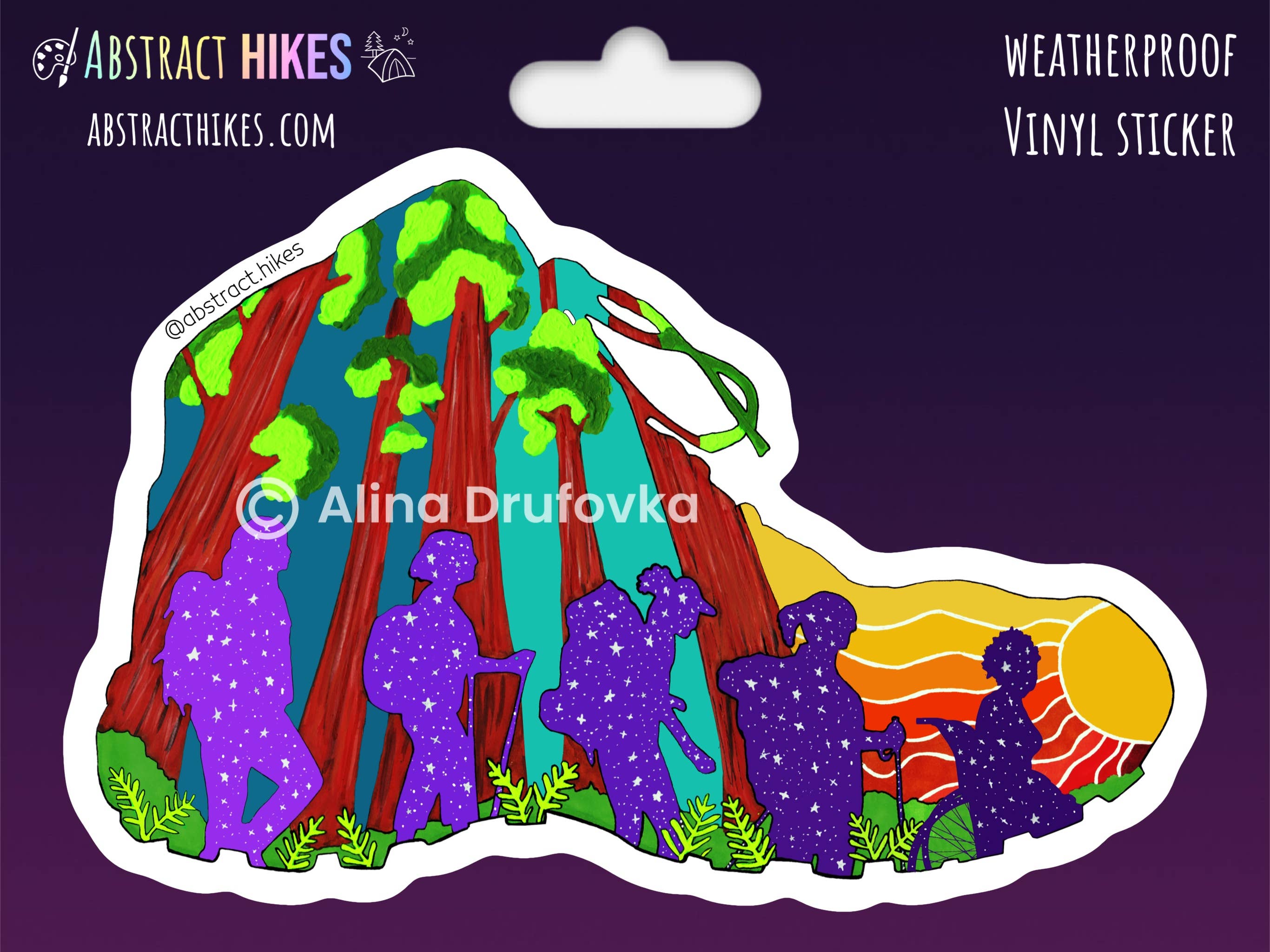 Abstract Hikes - Wholesale Sticker - Hiking Sticker: "Redwoods for Everyone"5