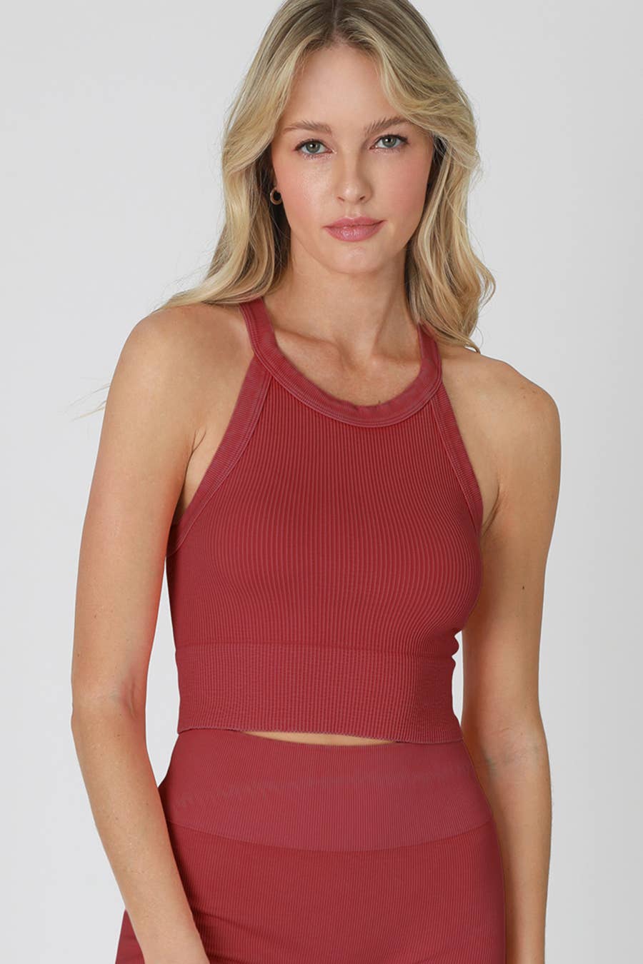 NIKIBIKI - Wholesale Knit Top - Women's - NS8307- Vintage High Neck Crop Top6