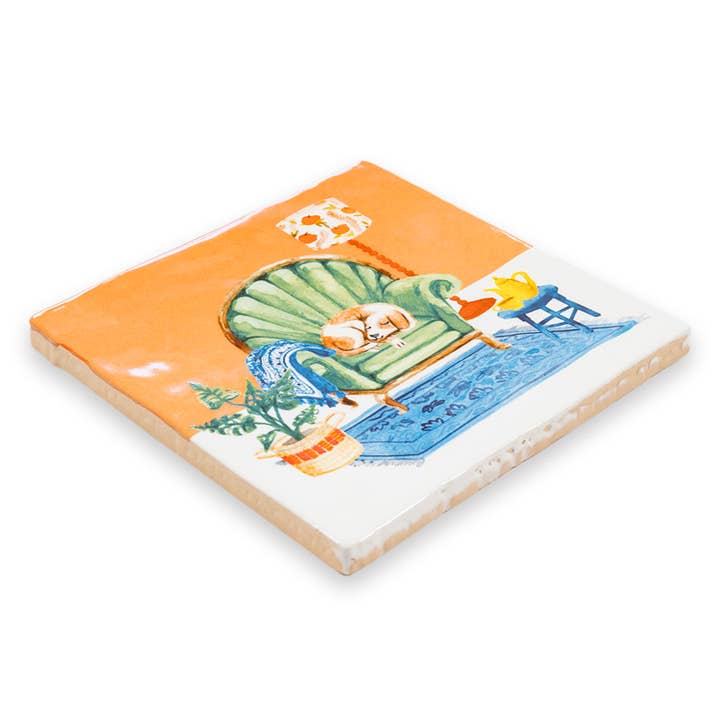 StoryTiles - Wholesale Wall Tile - Beware of the dog | StoryTiles art on tile1