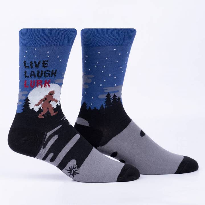 Live, Laugh, Lurk Crew Socks for wholesale by Sock it To Me