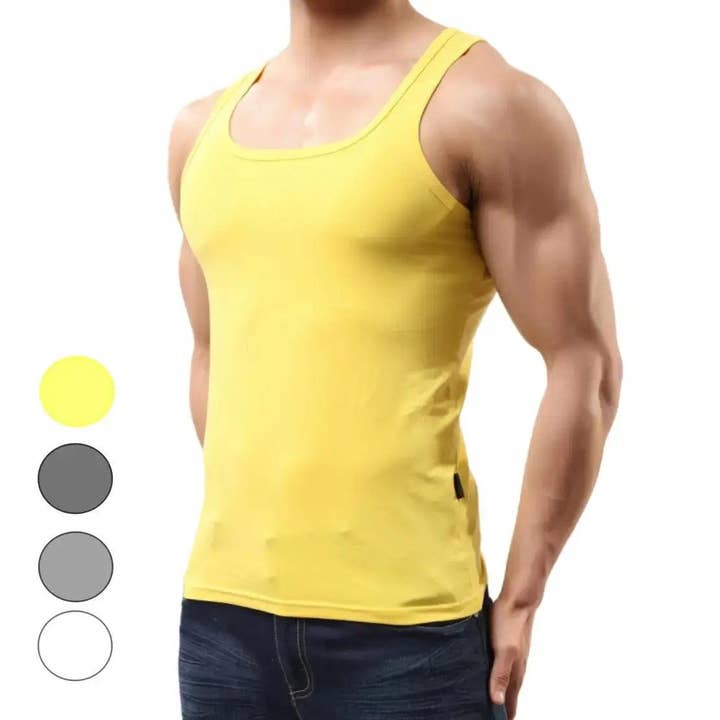 Camisota de Algodão para Homem: Comfort Clássico e Tanque Masculino de Estilo Moderno por atacado de DomiGe