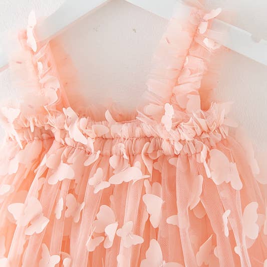 Little Trendy - Vente Robe – enfant - Robe de princesse fée en maille avec papillons 3D pour filles1