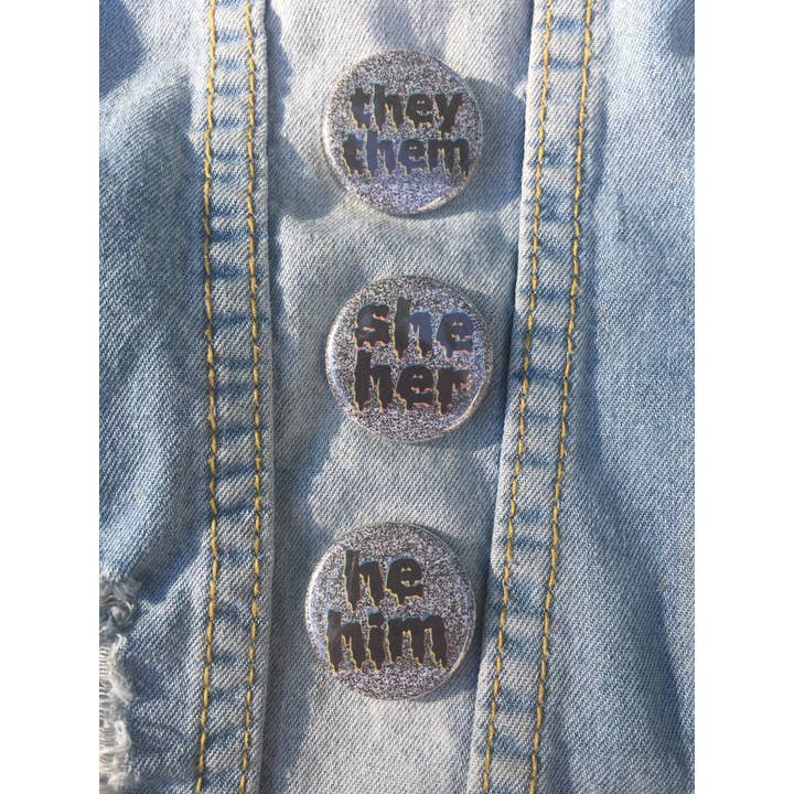 Botão ou íman Spooky Pronome por atacado de Support the T