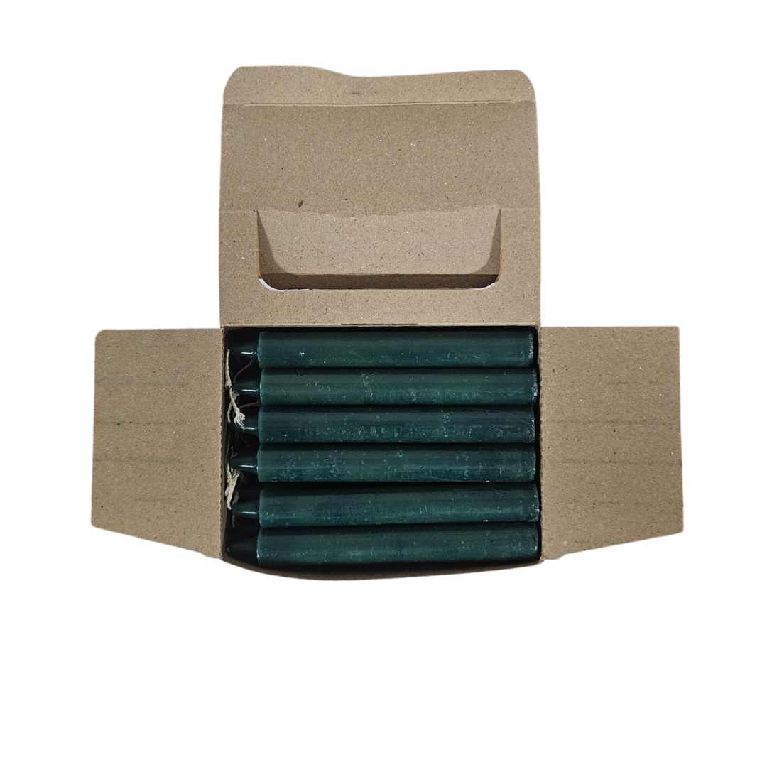 Botanica Luz Del Dia Inc - Wholesale Tapered Candle/Candlestick - SPELL CANDLE GREEN 6" INCH BOX3