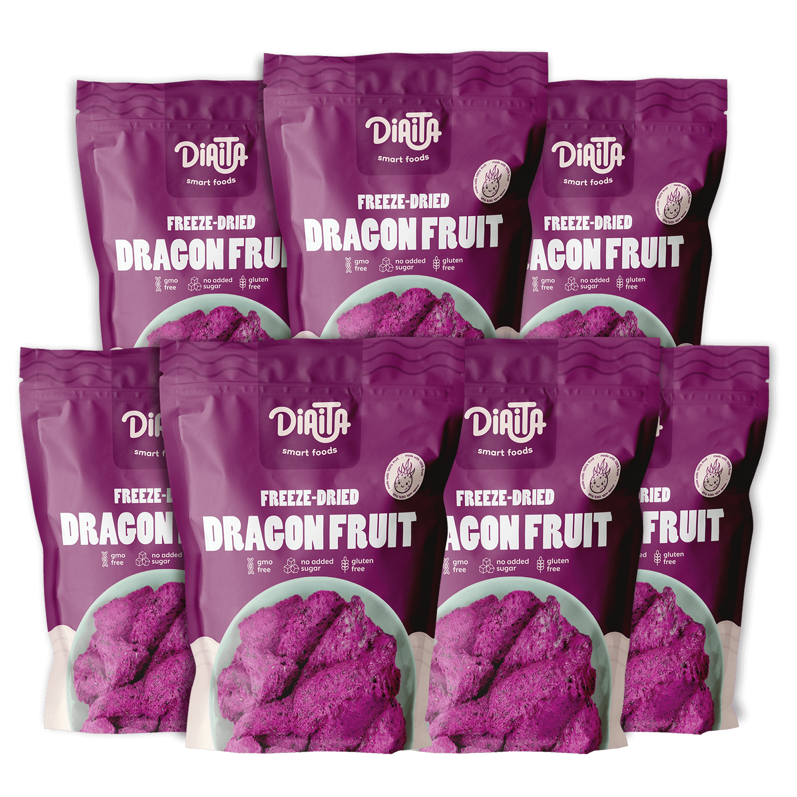 Diaita - Wholesale Dried/Dehydrated Fruit - Freeze Dried Dragon Fruit Snack5