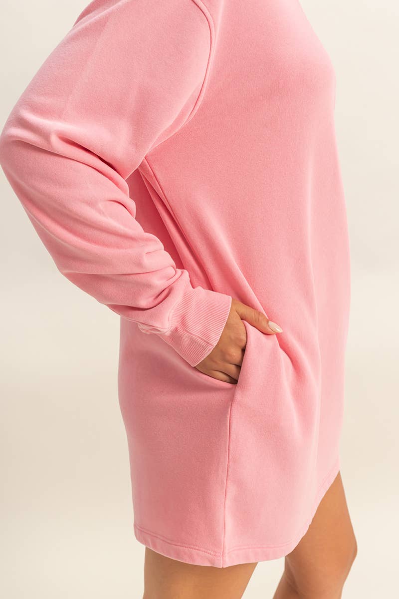 HYFVE – wholesale Dress – Women's – Mineral Washed Oversized Mini Sweatshirt Dress50