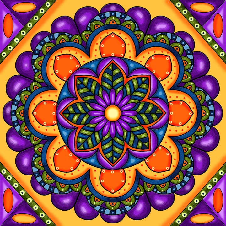 JaCaRou Puzzles Inc. - Vendita all'ingrosso Kit per lavoretti fai da te - Kit artistico per pittura con diamanti mandala viola