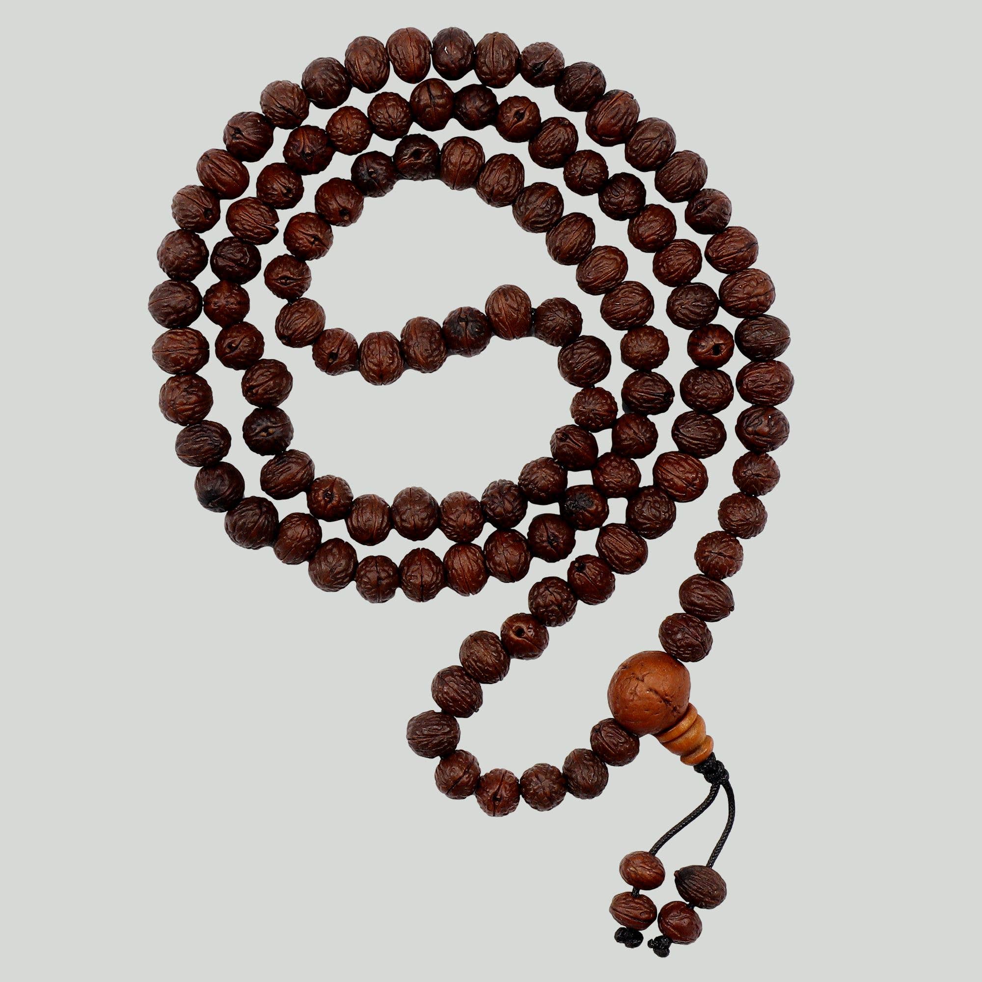 Tribal Trade GmbH - Wholesale Bib Necklace - Prayer chain Raktu beads dark brown necklace mala chain2