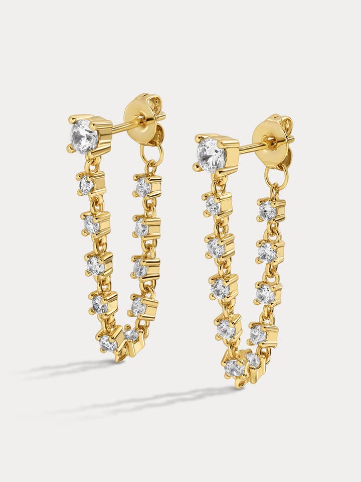 Esther Chain Earrings for wholesale by Lili Claspe