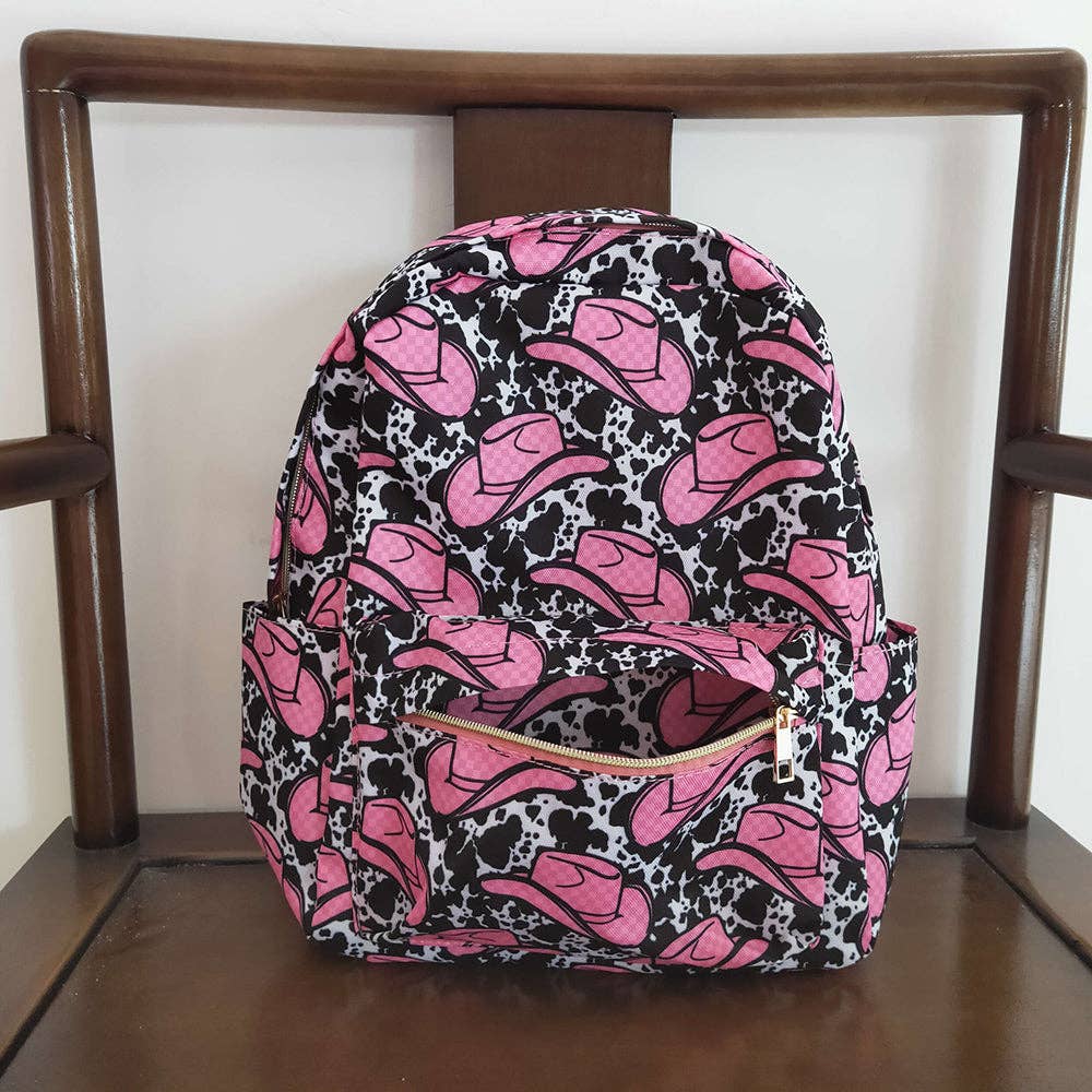 Aier Wholesale - Wholesale Backpack - Kids - Baby Kids Children Western Hats Cow Prints Back Bags6
