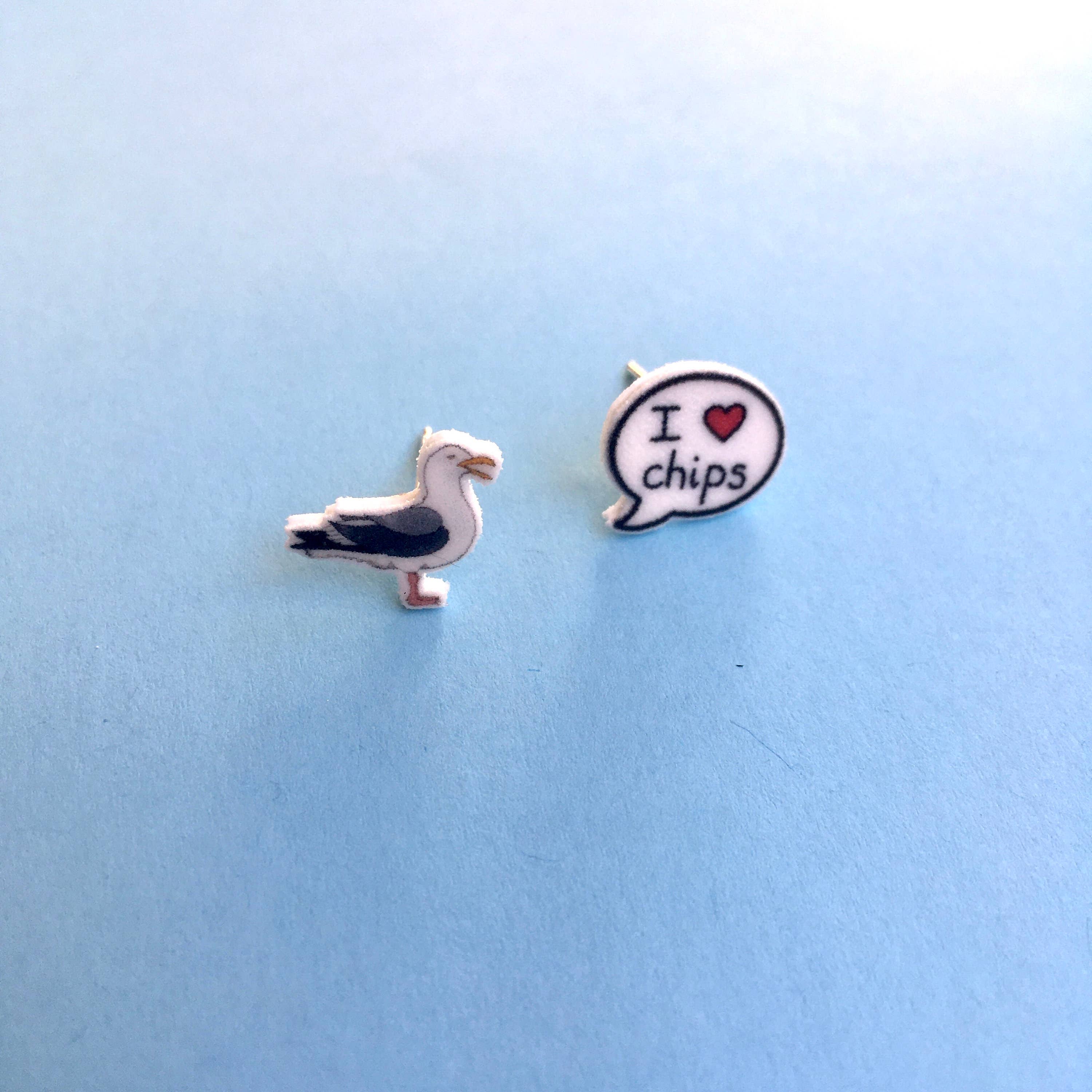 RatBeanKat – wholesale Stud/post earrings – Little seagull earrings2