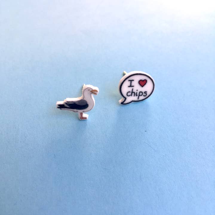 RatBeanKat – wholesale Stud/post earrings – Little seagull earrings2