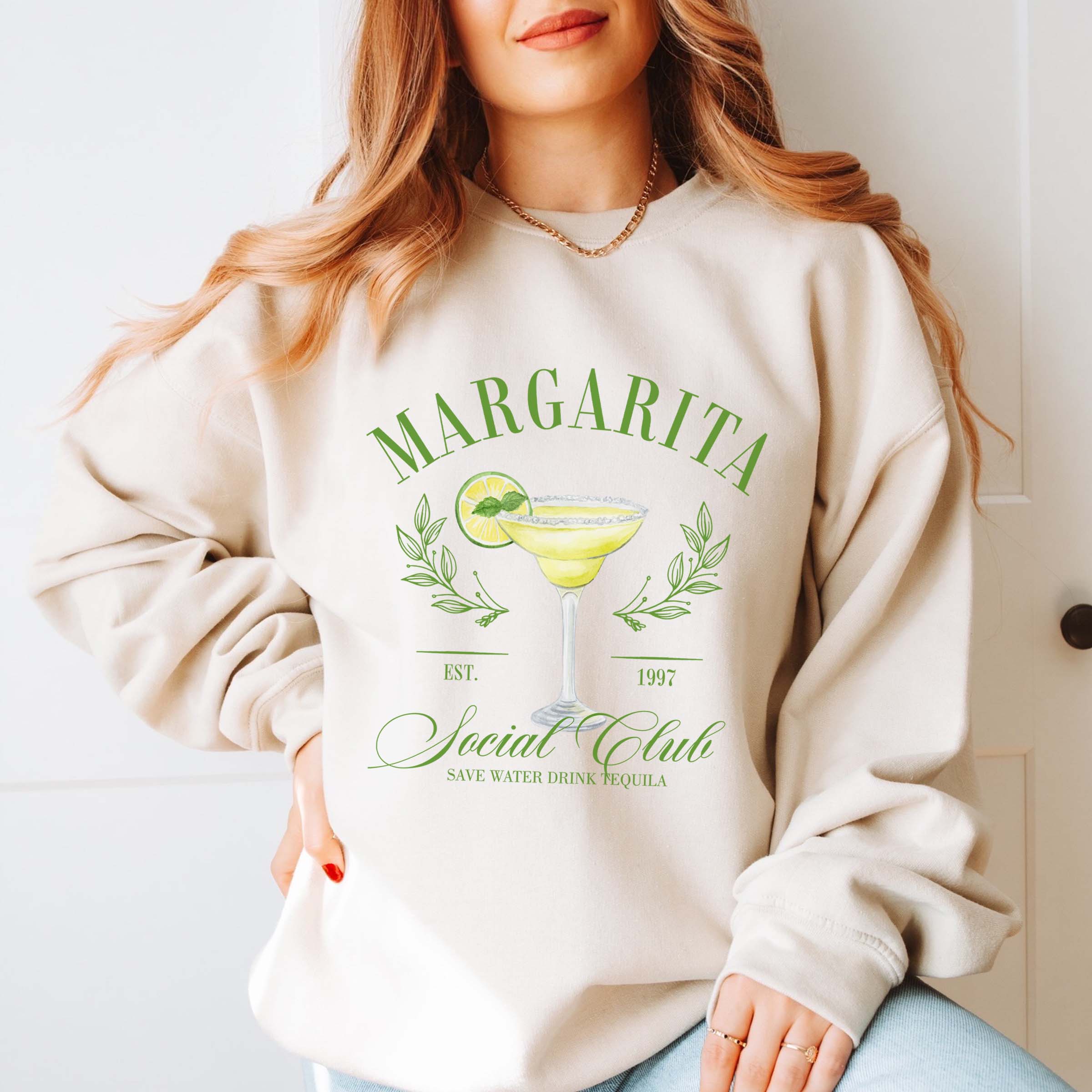 Limeberry Designs - Wholesale Graphic Sweatshirt - Women's - Margarita Social Club Wholesale Crew Sweatshirt2