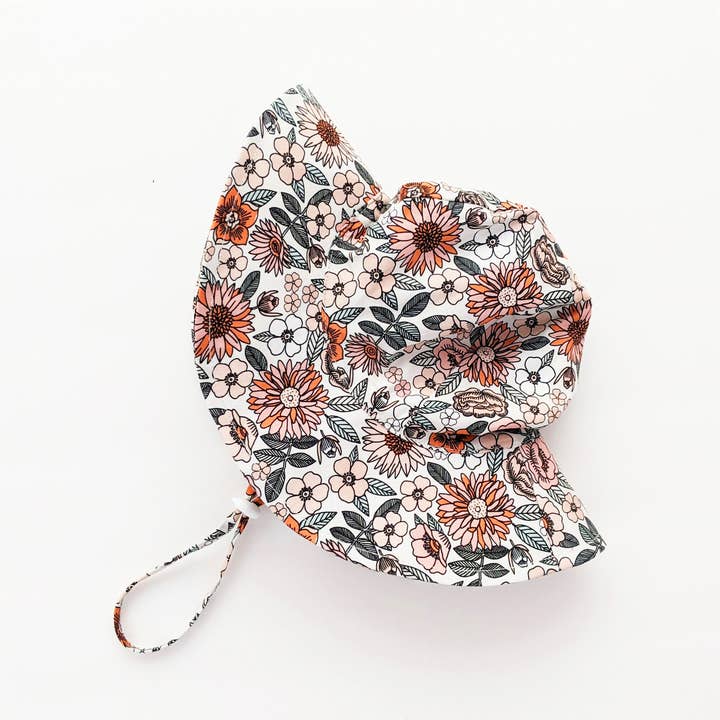 Huggalugs - Wholesale Sun Hat - Kids - Vintage Flora Sunhat UPF 50+ Baby & Toddler
