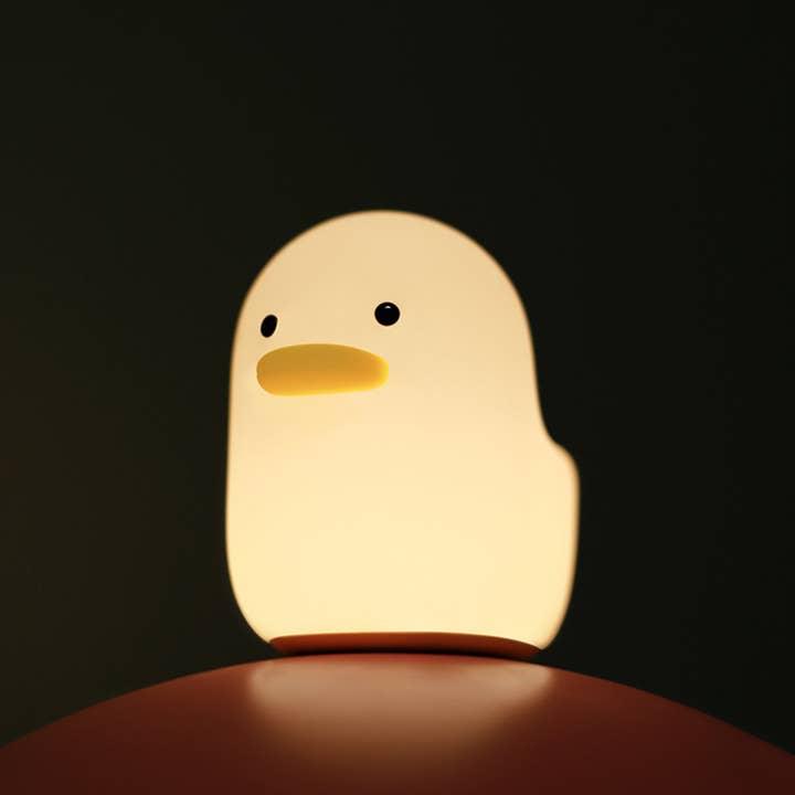 Soft white Dull Duck Sleep Lamp Cute Animal shaped LED Night Light Toy for wholesale on Faire