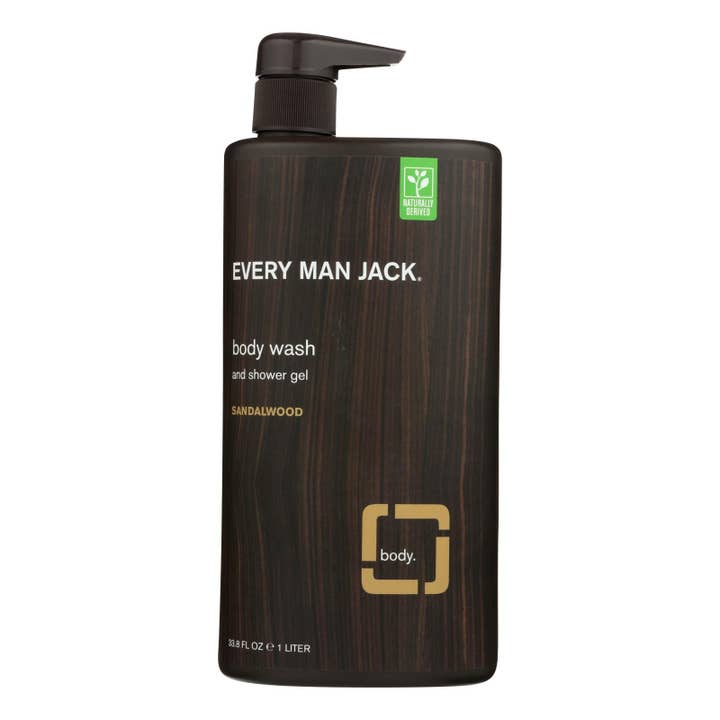 Ware Spark - Wholesale Body Wash/Shower Gel - Men's - Every Man Jack Body Wash Sandalwood Body Wash - Case Of 33.8 - 33.8 Fl Oz.